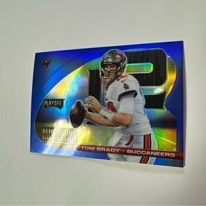 2021 Tom Brady Panini Playoff Football Behind The Numbers Blue #BTN-TBR